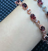 Fine jewelry Wholesale of 925 sterling silver inlaid Natural Garnet Bracelet