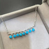 boutique jewelry 925 Silver Natural Beauty Turquoise Women Necklace high porcelain blue