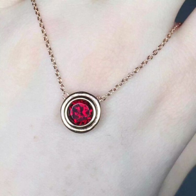 boutique jewelry 925 Silver Natural Madagascar garnet female models clavicle chain