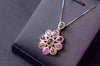 boutique jewelry,925 Sterling Silver Natural Tourmaline Lady Pendant Candy Tourmaline Necklace