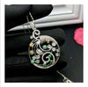 boutique jewelry,925 pure silver inlaid Jade Jadeite Pendant + Necklace B