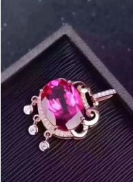 boutique jewelry,925 pure silver inlaid natural pink topaz, gold, silver, two color female Pendant + necklace jewelry