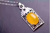 boutique jewelry 925 pure silver inlaid with Topaz female Pendant + necklace jewellery