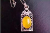 boutique jewelry 925 pure silver inlaid with Topaz female Pendant + necklace jewellery