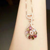 boutique jewelry,925 silver natural tourmaline pipa ladies pendants