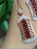 boutique jewelry,Garnet group inlaid 925 silver ladies pendant female pendant   send chain