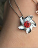 boutique jewelry, children pendant 925 sterling silver natural garnet pendant in the United States