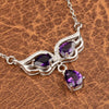 boutique jewelry,Natural Brazilian amethyst female cross clavicle chain woman beautiful chain oh 925 sterling silver