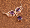 boutique jewelry,Natural Brazilian amethyst female cross clavicle chain woman beautiful chain oh 925 sterling silver