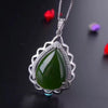 boutique jewelry,Natural Hetian Biyu female pendant old material does not change color 925 sterling silver
