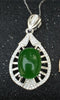 boutique jewelry,Natural Hetian Jasper female models pendant 925 silver inlaid