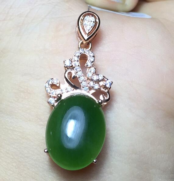 boutique jewelry,Natural Hetian Yushu Necklace Pendant   925 sterling silver