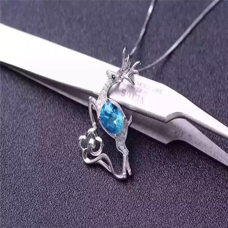 boutique jewelry, Natural TOPAZ 925 Sterling Silver female Color Gemstone Jewelry