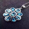 boutique jewelry, Natural Topaz Pendant 925 Sterling Silver Pendant Sterling silver jewelry lady