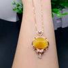 boutique jewelry,Natural beeswax amber pendant in 925 Sterling Silver