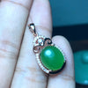 boutique jewelry,Physical take pictures of natural Xinjiang Hetian Biyu female pendant   925 sterling silver