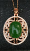 boutique jewelry,Pretty style retro style high quality 925 sterling silver inlaid Tian Biyu female pendant