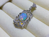 boutique jewelry,Pure natural fire Opal female models pendants beauty da 925 sterling silver inlaid send chain