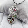 boutique jewelry, Women's natural candy colored tourmaline pendants, pendants, jewelry  , S925 silver, pure si