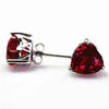 fine jewelry 925 Pure silver inlaid with natural garnet female ear nail jewelry AB