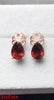 fine jewelry 925 Pure silver inlaid with natural garnet female ear nail jewelry A