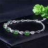 fine jewelry 925 Pure silver inl natural and field jasper female style bracelet pendant wildflower curve chain nmbgy