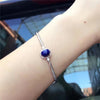 fine jewelry 925 Pure silver inl natural hetian jasper female style bracelet pendant simple curve chain