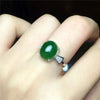 fine jewelry 925 Pure silver inl natural jasper female style ring jewelry gemstone simple plant goddess style