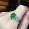 fine jewelry 925 Pure silver inl natural jasper female style ring jewelry gemstone simple plum flower style