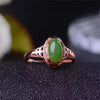 fine jewelry 925 Pure silver inl natural jasper female style ring jewelry gemstone simple plum design hollow-out