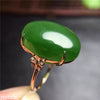 fine jewelry 925 Pure silver inl natural jasper gemstone women's oval ring jewelry orchid shaped flower language