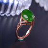 fine jewelry 925 Pure silver inl natural jasper gemstone women's oval ring jewelry orchid shaped