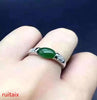 fine jewelry 925 Pure silver inl natural jasper gemstone women's ring jewelry orchid shaped