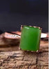 fine jewelry 925 Silver inlaid with natural jade ring jewelry.