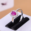 fine jewelry 925 Silver inlaid with natural ruby ring jewelry.