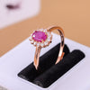 fine jewelry 925 Silver inlaid with natural ruby ring jewelry.