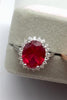 fine jewelry 925 Silver ruby red corundum ring jewelry.sdew