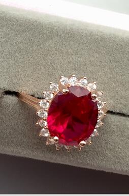 fine jewelry 925 Silver ruby red corundum ring jewelry.sdew