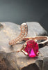 fine jewelry 925 Silver ruby red corundum ring jewelry.