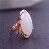 fine jewelry 925 pure silver inlaid with natural hetian jade lady's ring jewelry smooth curve dragonfly