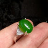 fine jewelry 925 pure silver inlaid with natural jasper ring jewelry