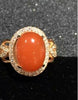 fine jewelry 925 pure silver inlaid with natural south red agate lady's ring jewelry water drop lotus leaves