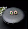 fine jewelry 925 pure silver wants the natural penetration of stone girl's ear studs.