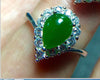 fine jewelry 925 silver inlaid natural jade ring jewelry g
