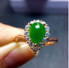 fine jewelry 925 silver inlaid natural jade ring jewelry g
