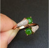 fine jewelry 925 silver inlaid natural jade ring jewelry gk
