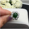fine jewelry 925 silver inlaid natural jade ring jewelry gkh
