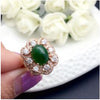 fine jewelry 925 silver inlaid natural jade ring jewelry gkh