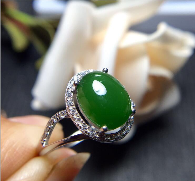 fine jewelry 925 silver inlaid natural jasper ring with two colors to choose from.