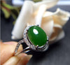 fine jewelry 925 silver inlaid natural jasper ring with two colors to choose from.